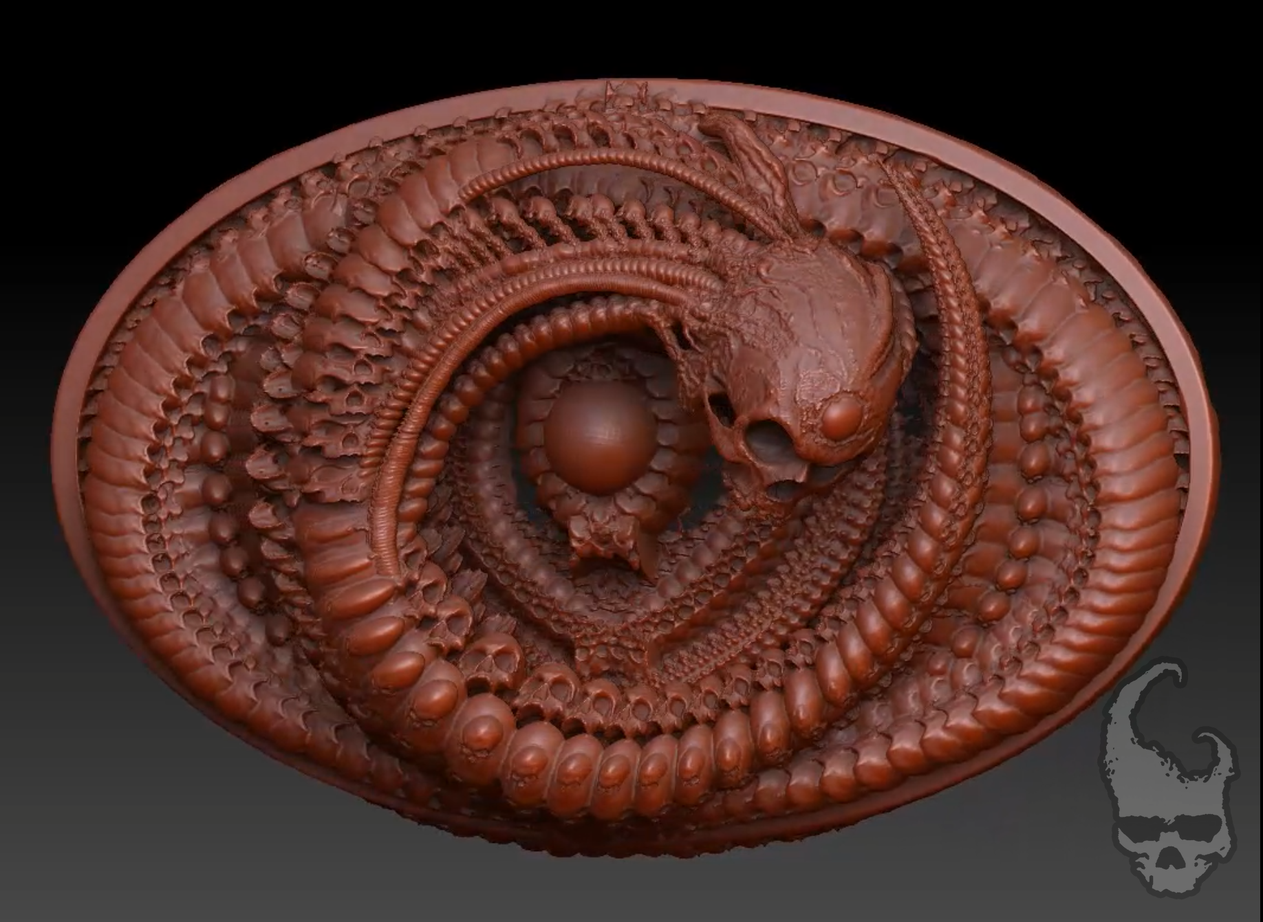 Serpent Belt Buckle by Paul Booth