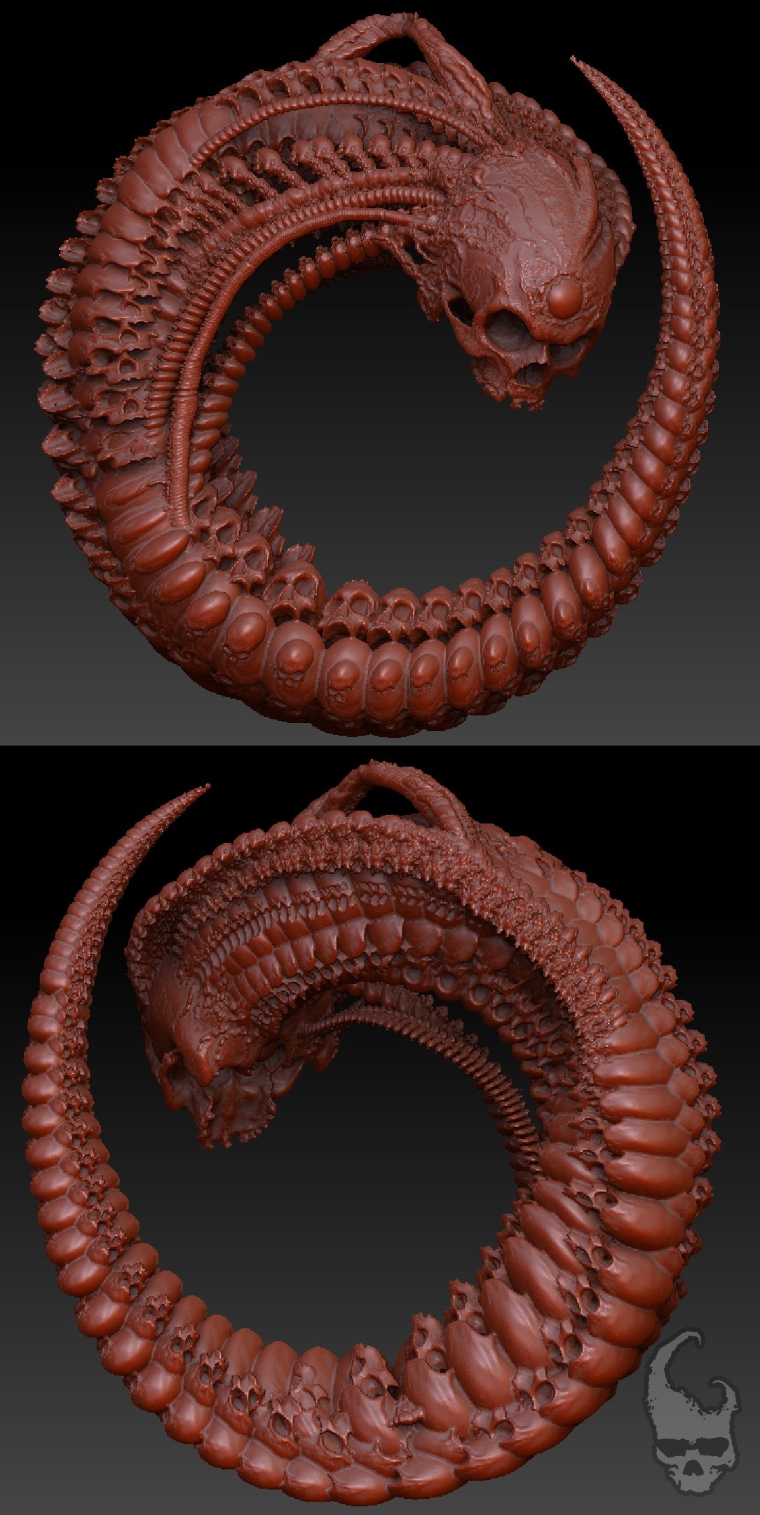 Necro Helix Pendant by Paul Booth